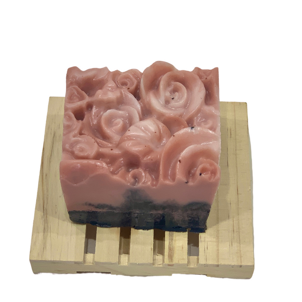 Crystal Rose Clay and Charcoal Soap