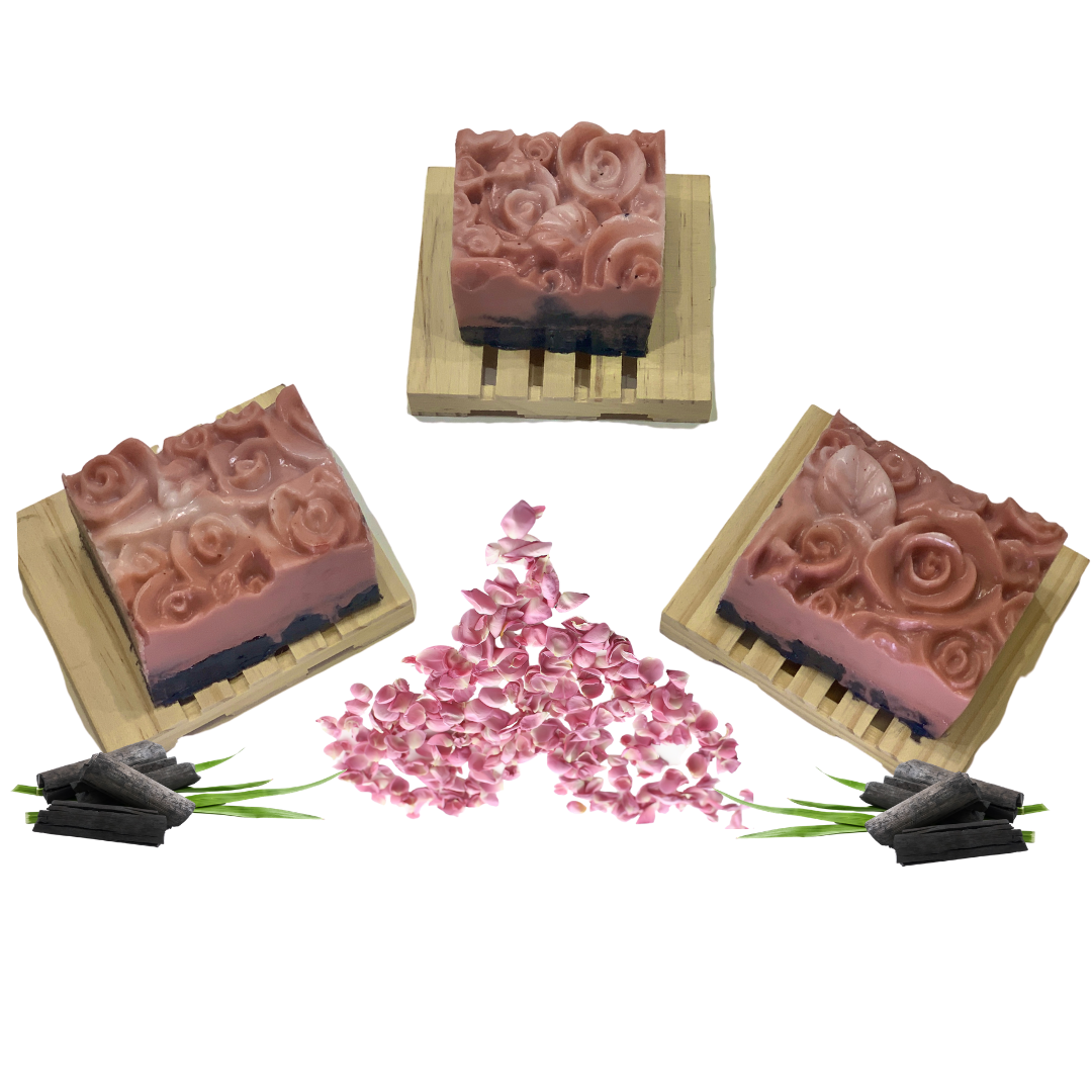 Crystal Rose Clay and Charcoal Soap