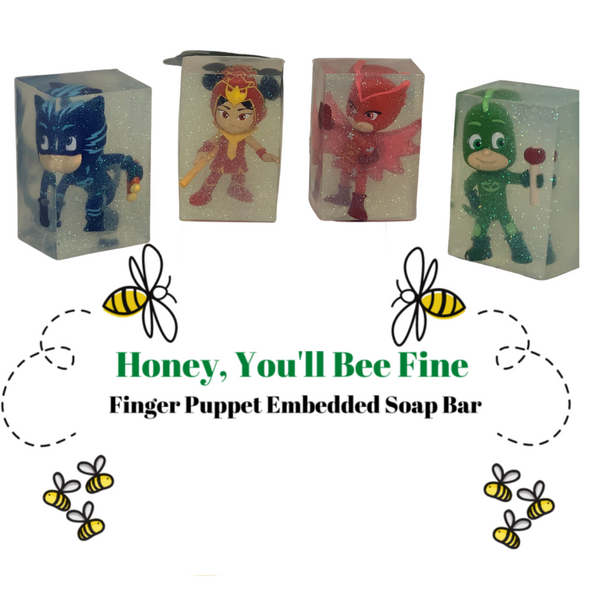 Honey you’ll Bee Fine, Finger Puppet Embedded Soap Bar