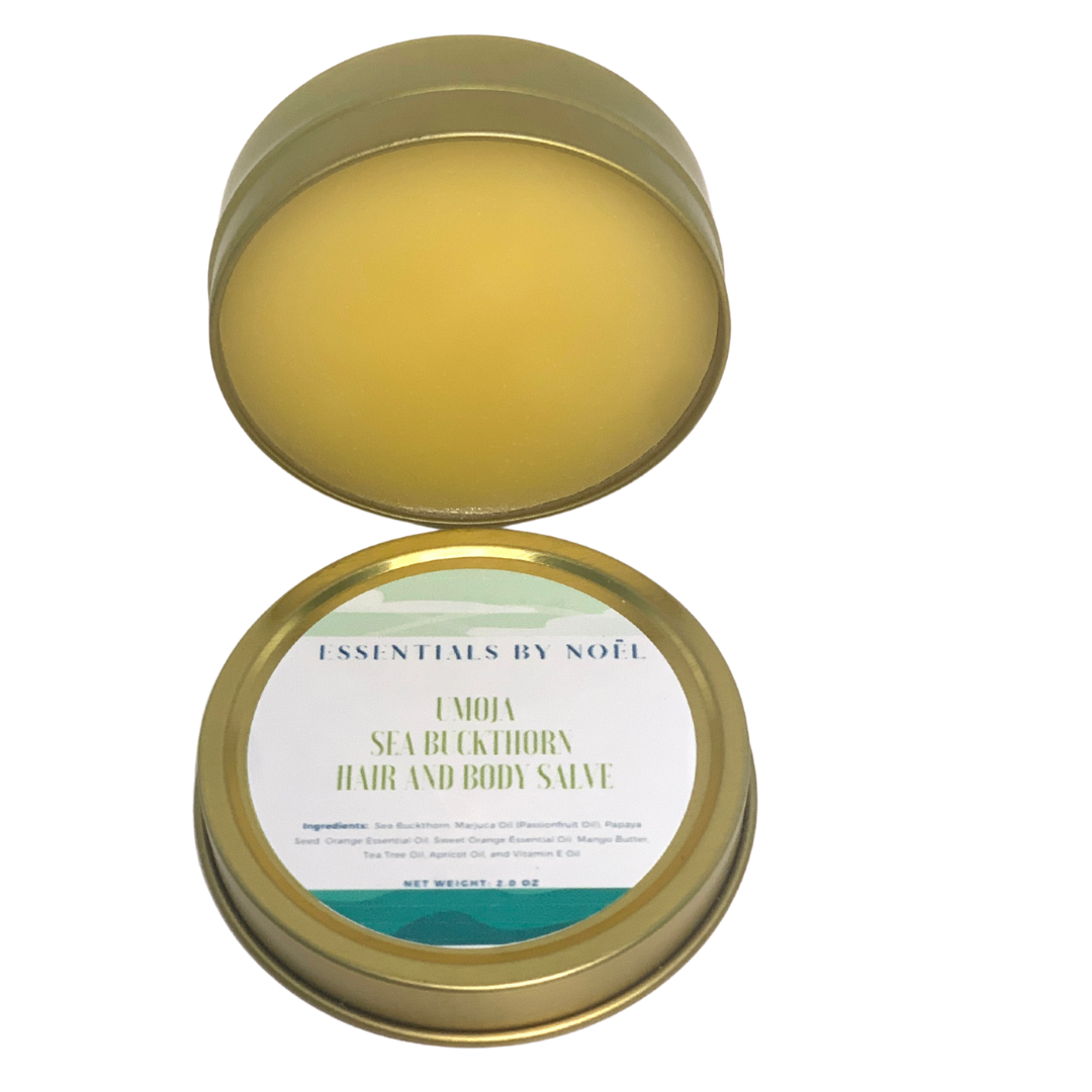 Umoja Sea Buckthorn Hair and Body Salve for Dry/Sensitive Skin and Scalp